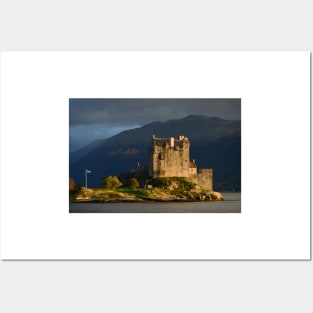 Storm clouds over Eilean Donan Castle Posters and Art